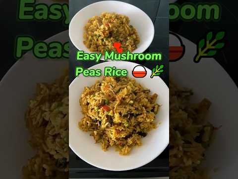 Easy Mushroom Peas Fried Rice