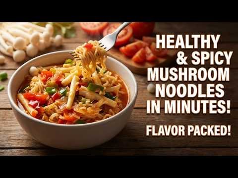 Spicy Mushroom Noodles in Minutes!