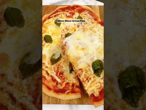100% Whole Wheat Artisan Pizza | Fresh Mozzarella & Basil with Bakery Style Crust