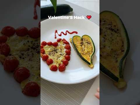 Love-at-First-Bite | 10-Minute Valentine’s Breakfast | Veggie Heart Omelets