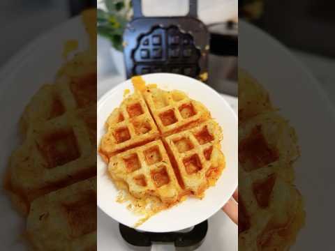 Cheesy Potato Waffle Snack (No Oil, No Batter)