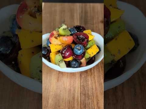 Quick Fruit Salad | Summer Fruit Bowl with Chia seeds & Honey