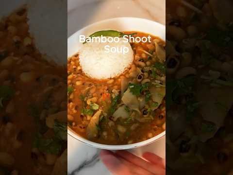 Authentic Himalayan Black Eyed Peas Soup | Bamboo Shoot & Beans (Bodi Tama)