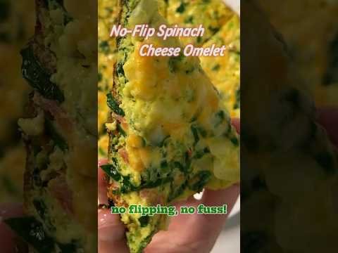 No-Flip Spinach Cheese Omelet