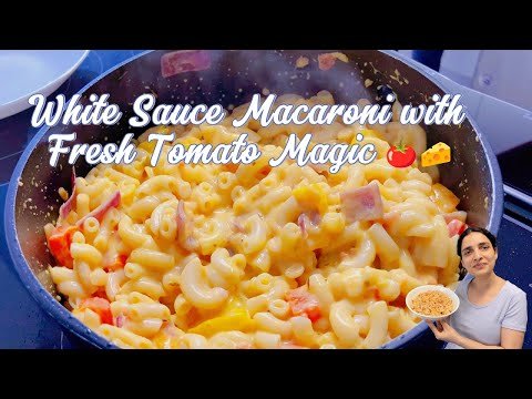Ultra Creamy Macaroni Pasta with Tomato Sauce & Veggies