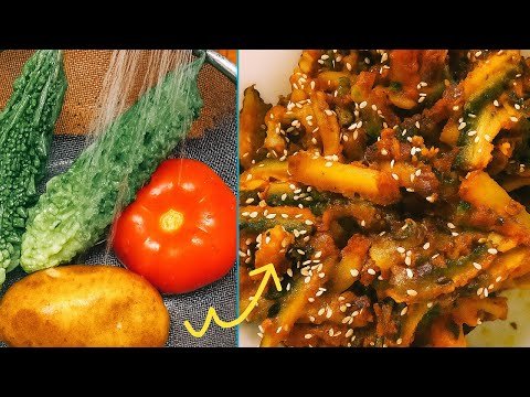 Karela Aloo Sabji (Bitter Melon and Potato Stir-fry)