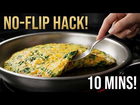No-Flip Spinach Cheese Omelet