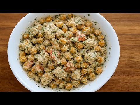 High-Protein Chickpea Tofu Salad
