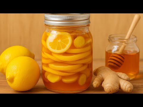 Natural Cough and Cold Syrup with Just 3 Ingredients | Fermented Ginger-Lemon-Honey Drink