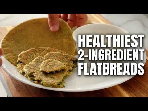 Just 2 Ingredients Oats and Spinach Flatbread & Stuffed Buns