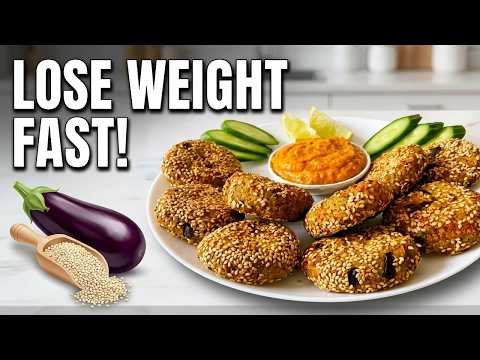 Crispy Quinoa Eggplant Bites + Tangy Dip