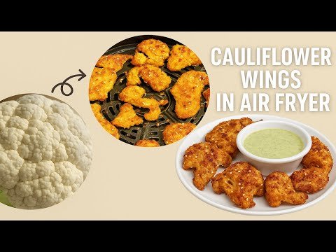 Crispy Quinoa-Crusted Cauliflower Wings with Mint-Peanut Yogurt Dip