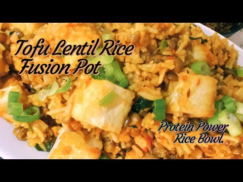 Tofu Lentils Rice With Spinach | Healthy Protein-Packed Rice Recipe | Easy One-Pot Dinner