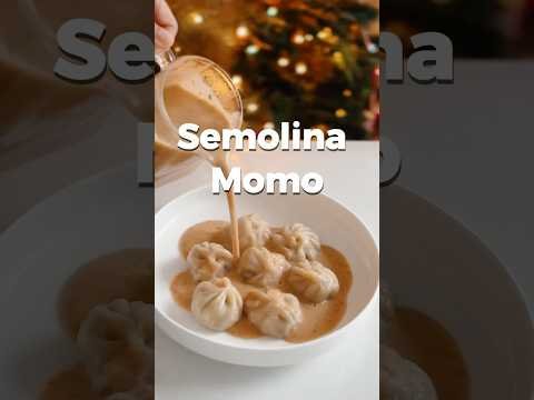Semolina Momos with Veggie Tofu Filling and Spicy Jhol Chutney