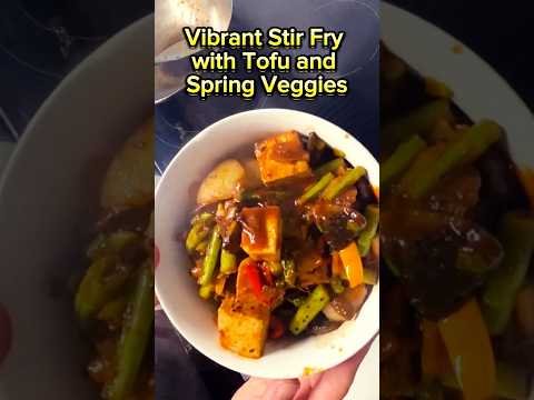 Tofu Stir Fry with Asparagus & Mushrooms