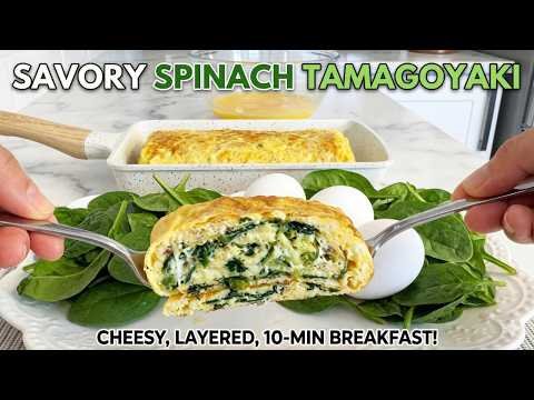 Cook Your Eggs This Way & Never Go Back! | Spinach Cheese Tamagoyaki