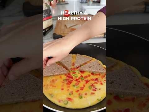 10-Minute Cheesy Egg Pizza | Quick Whole Wheat Bread Omelet Hack