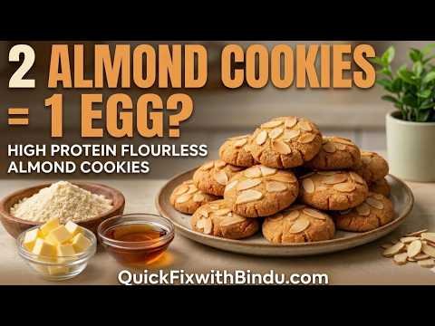 High-Protein Almond Cookies in 30 Minutes (Just 3 Ingredients)