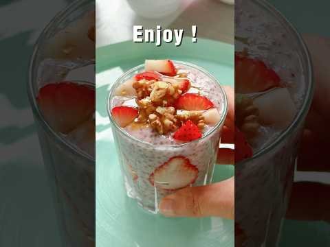 Strawberry Chia Pudding | Quick & Healthy Breakfast, No Refined Sugar, 5-Min Prep