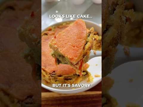Looks Like Cake.. But It’s My Favorite Flourless High-Protein SAVORY Lunch!