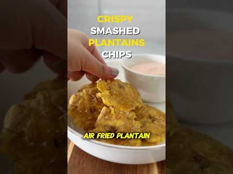 Air Fryer Plantain Chips with Zesty Yogurt Dip