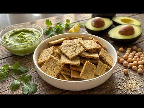 High Protein Avocado Chickpea Crackers