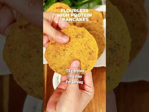 Flourless Red Lentil & Oats Pancakes with Yogurt Dip
