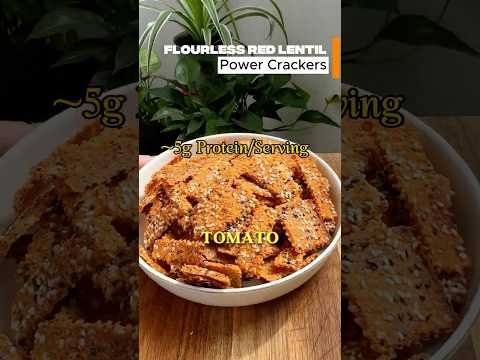 Red Lentil & Tomato Flourless Crackers
