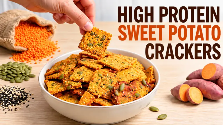 High-Protein Red Lentil Crackers | Sweet Potato, Seeds & Spices