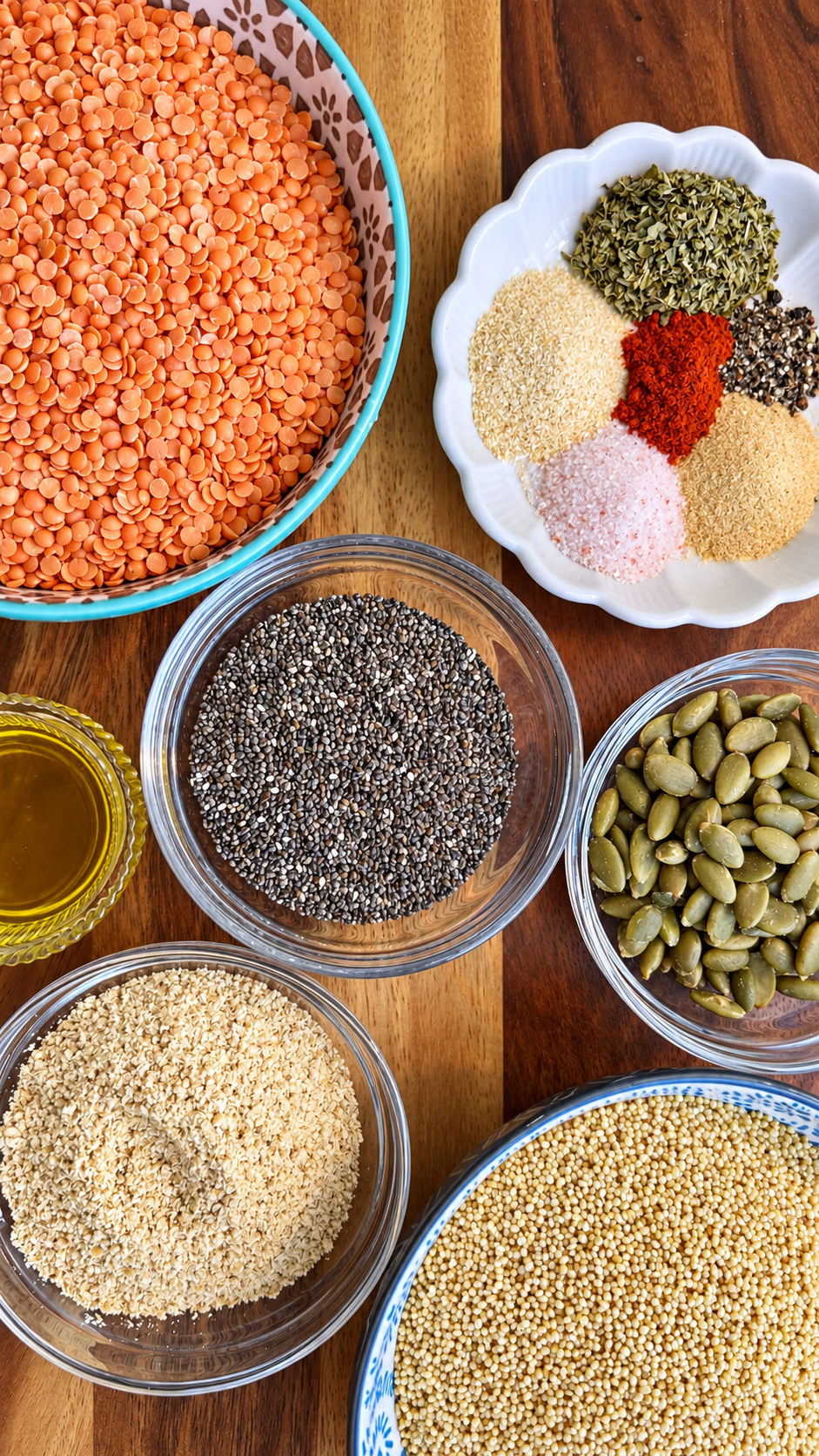 Foxtail Millet Red Lentil Crackers Ingredients