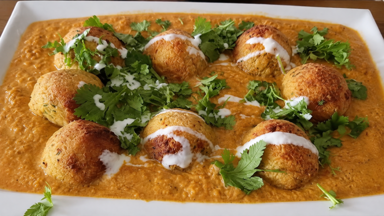 Air-Fried Paneer Kofta with Walnut Gravy