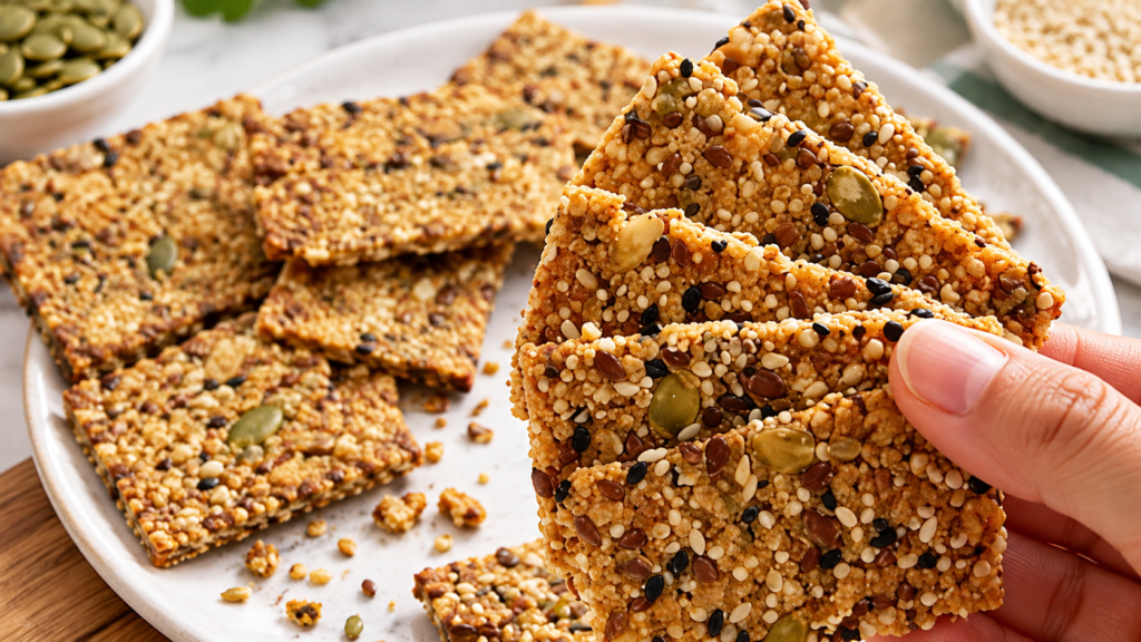 High-Protein Flourless Crackers | No Flour, No Eggs, Just Crunch!