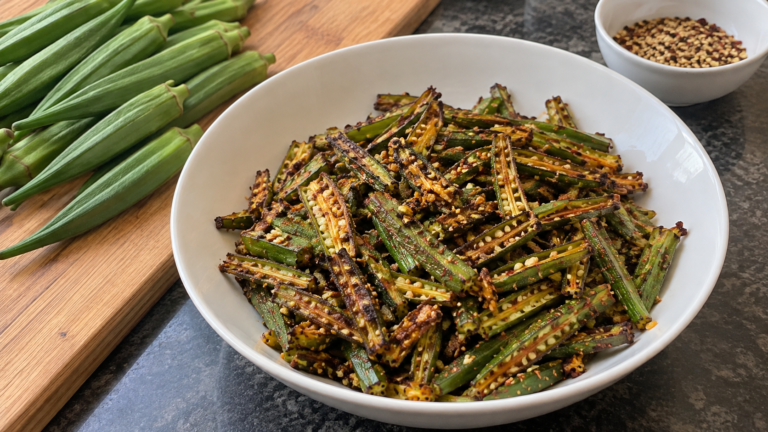 Crispy Air Fryer Okra in 10 Minutes